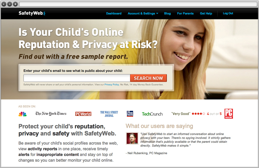 SafetyWeb Homepage