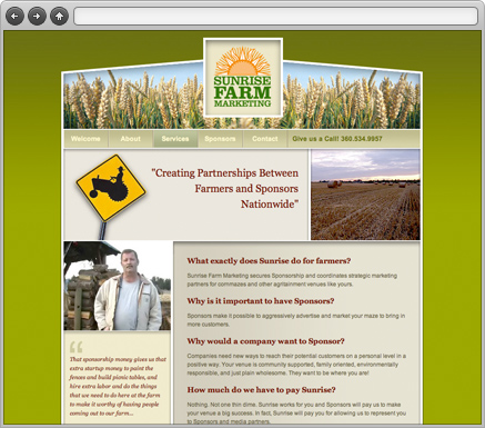 Sunrise Farm Marketing Webpage